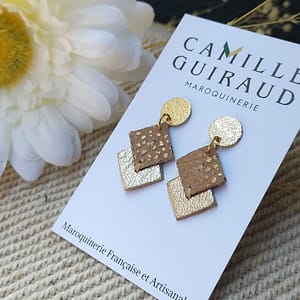 Boucles rondes nude graine gold