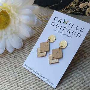 boucles rondes nude dore