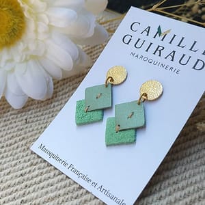 Boucles rondes vert d'eau