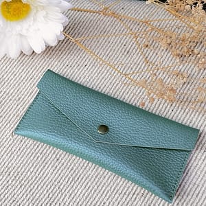 Étui à lunettes enveloppe vert